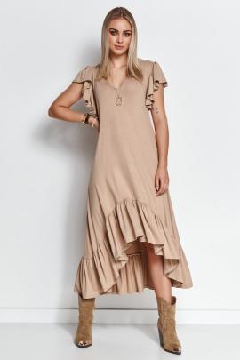 Ilga ispaniško stiliaus suknelė Paimė (smėlio)