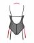 "Jorė" Women's Black Bodysuit with Garter Straps