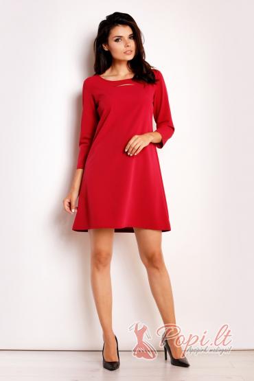 Platėjanti trumpa suknelė Subari (raudona)