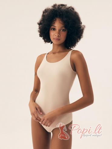 "Raminta" Women's Beige Smooth Bodysuit