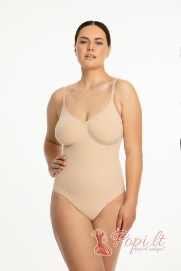 "Akvilė" Women's Beige Seamless Bodysuit