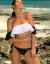 Eleina Off-the-Shoulder Bikini (White/Black)