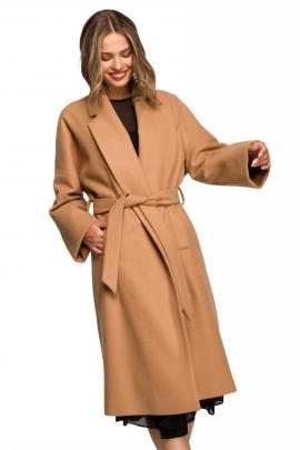 Klasikinis paltas Ovendė (rudas)