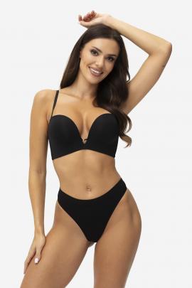 Sieviešu melna push-up krūšturīte „Saulė“