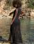 Ažūrinė paplūdimio suknelė Molida (juoda)