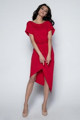 Asimetriška suknelė Eladė (raudona)