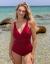 Dark red one-piece swimsuit Eglūnė