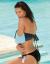 Eleina Off-the-Shoulder Bikini (Black/Light Blue)