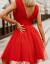 Proginė tiulio suknelė Kamida (raudona)
