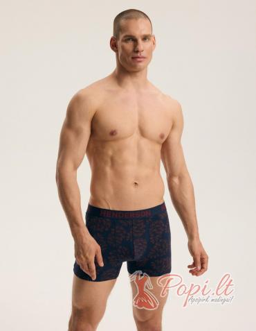 "Domantas" men's dark blue boxer brief set, 2-pack.