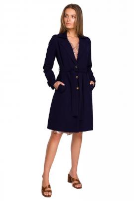 Klasikinis paltas Letija (tamsiai mėlynas)