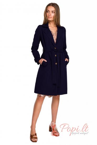 Klasikinis paltas Letija (tamsiai mėlynas)