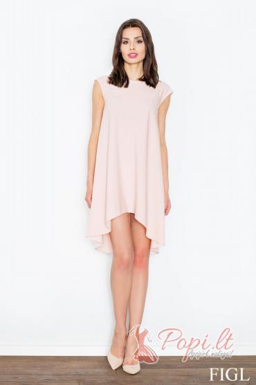 Skirtingo ilgio suknelė Aurėja (rožinė)