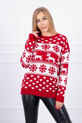 Kalėdinis megztinis Eglytė (raudonas) (UNI)