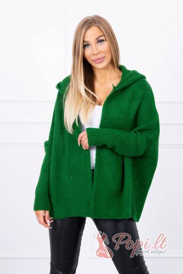Megztinis su gobtuvu Zinda (ryškiai žalias)