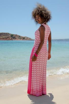 Ažūrinė paplūdimio suknelė Aveilė (rožinė)