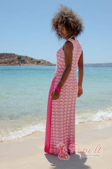 Ažūrinė paplūdimio suknelė Aveilė (rožinė)
