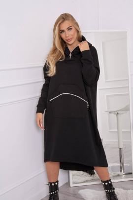 Šilta suknelė su gobtuvu Nilita (juoda)