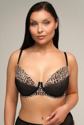 Moteriška juoda push-up liemenėlė Deimantė