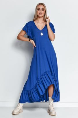 Ilga ispaniško stiliaus suknelė Paimė (mėlyna)