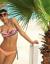 Bologna Patterned Swimsuit (Gray/Orange)