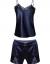 Samita Satin Pajamas with Straps (Dark Blue)