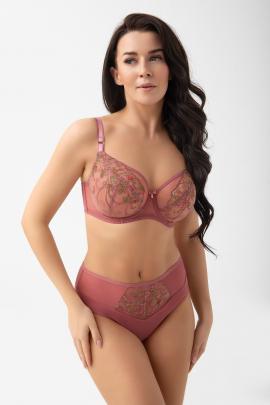 Viktorija Women's Pink Embroidered Bra