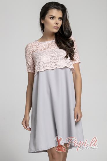 Asimetriška suknelė Rosita (pilka) (XL)