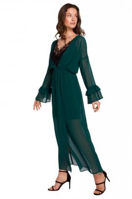 Šifoninė ilga suknelė Afelė (žalia)