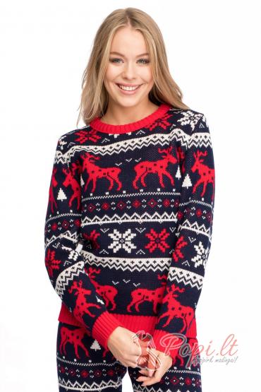 Kalėdinis megztinis Sniegytė (mėlynas)