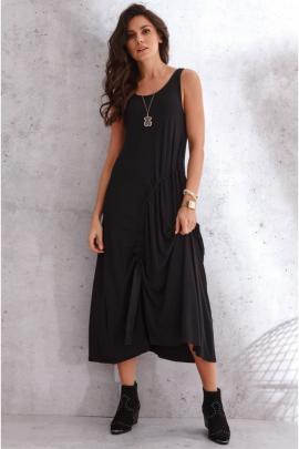 Laisvo stiliaus ilga suknelė Aulėja (juoda)