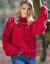 Skylėtas megztinis Sindė (raudonas)