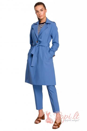 Klasikinis paltas Letija (mėlynas)