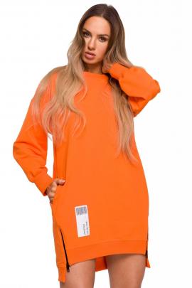Džemperio tipo suknelė Dagnė (oranžinė)