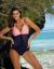 Marbela One-Piece Swimsuit (Pink/Dark Blue)