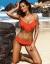 Melada Ruffle Swimsuit (Bright Orange)