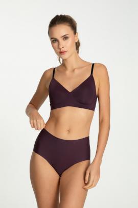 "Rugilė" Women's Dark Plum Smooth-Front Bra