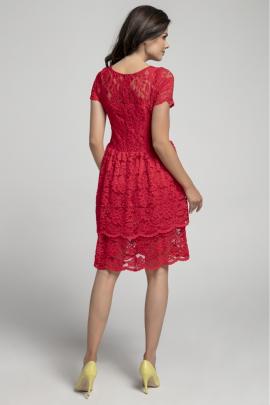 Nėriniuota suknelė Beatričė (raudona) (XXL)