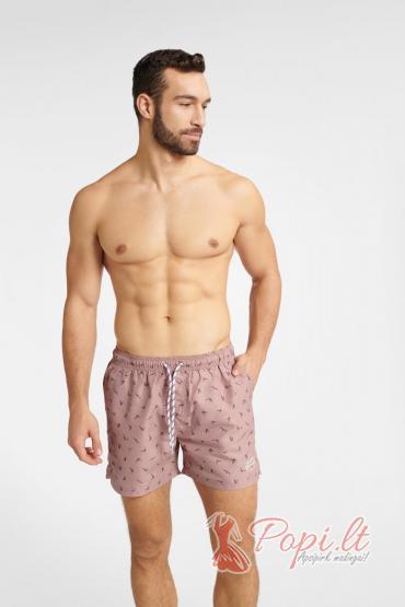 Pink men's swim shorts by Skalmvydas