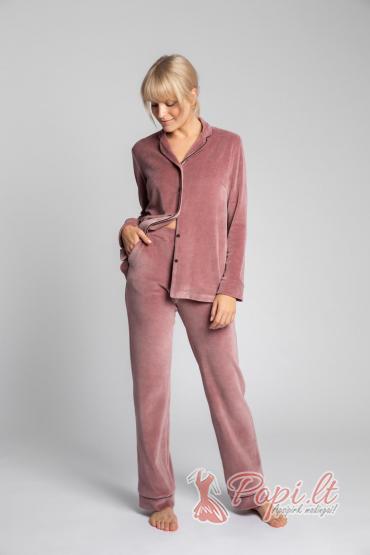 Veliūrinė pižama Veldi (rožinė)