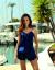 Samita Satin Pajamas with Straps (Dark Blue)