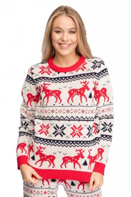 Kalėdinis megztinis Sniegytė (šviesus)