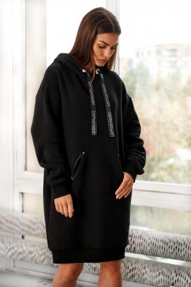 Džemperio stiliaus suknelė Manilė (juoda)