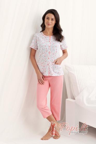 Klasikinė pižama su kišenėmis Simutė (koralų)