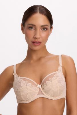 Simona Women's Beige Lace Bra