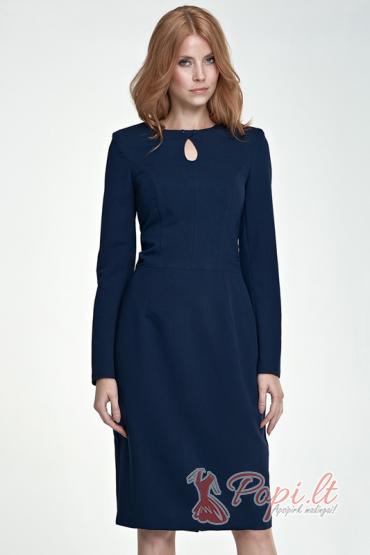 Elegantiška suknelė Mėta (tamsiai mėlyna)