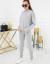 Silver-colored knit set with hood by Girmvydė
