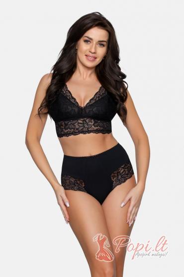 "Antanina" Women's Black Cotton Panties