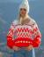 Kalėdinis megztinis Dovila (raudonas)