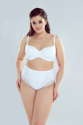 Białe majtki modelujące z koronką Skomilė